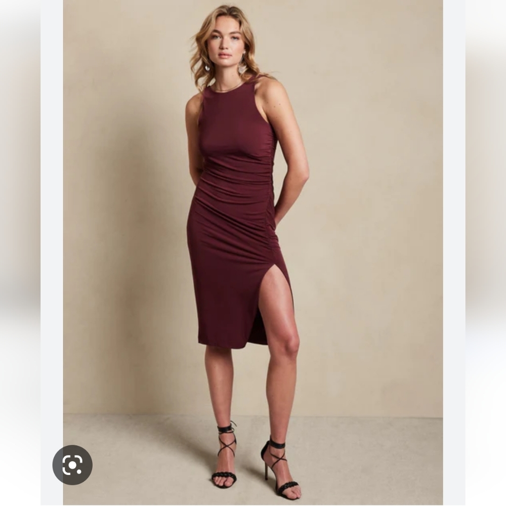 Banana Republic Rouched Midi Dress- M